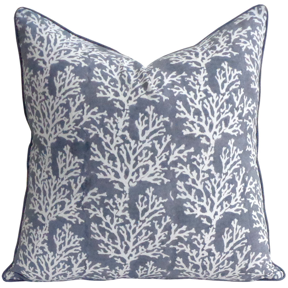 FUNDA COJIN BLOCK PRINT CORAL 50X50